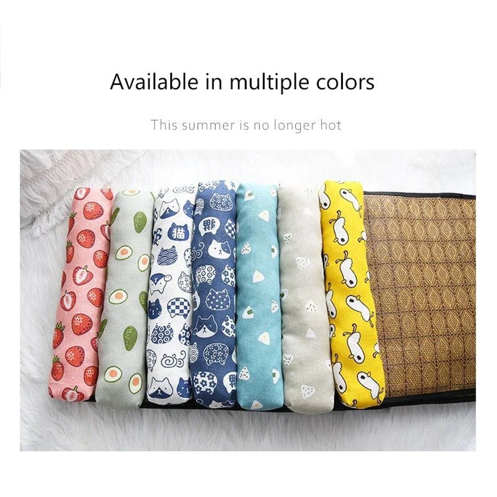 Natural Cooling Rattan Pet Bed Mat 8