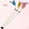 Retractable Feather Teaser Wand Cat Toy Set 6