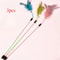 Retractable Feather Teaser Wand Cat Toy Set 6