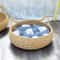 Rattan Woven Cat Basket Bed With Soft Cushion 2
