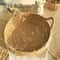 Rattan Woven Cat Basket Bed With Soft Cushion 5