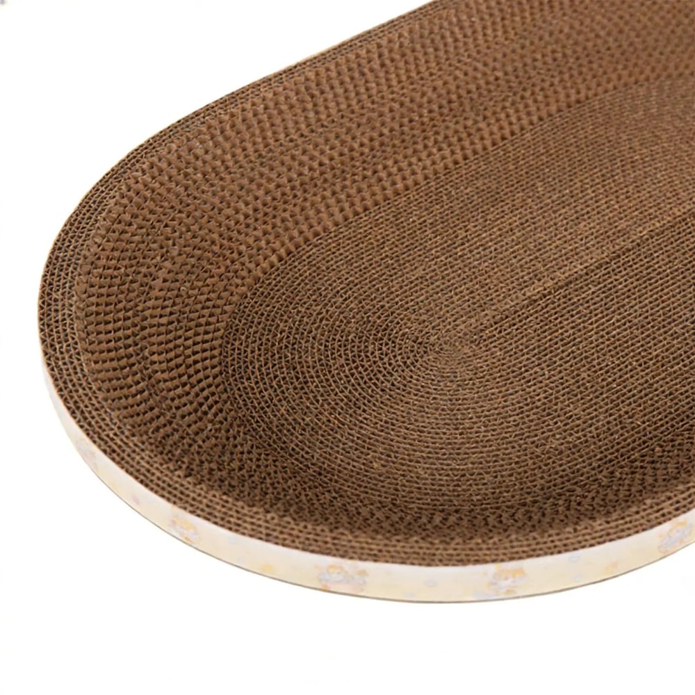 Oval Corrugated Cat Scratcher Bed And Furniture Protector 8
