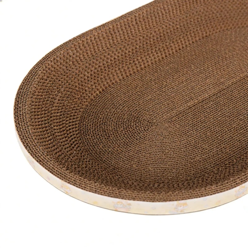 Oval Corrugated Cat Scratcher Bed And Furniture Protector 8