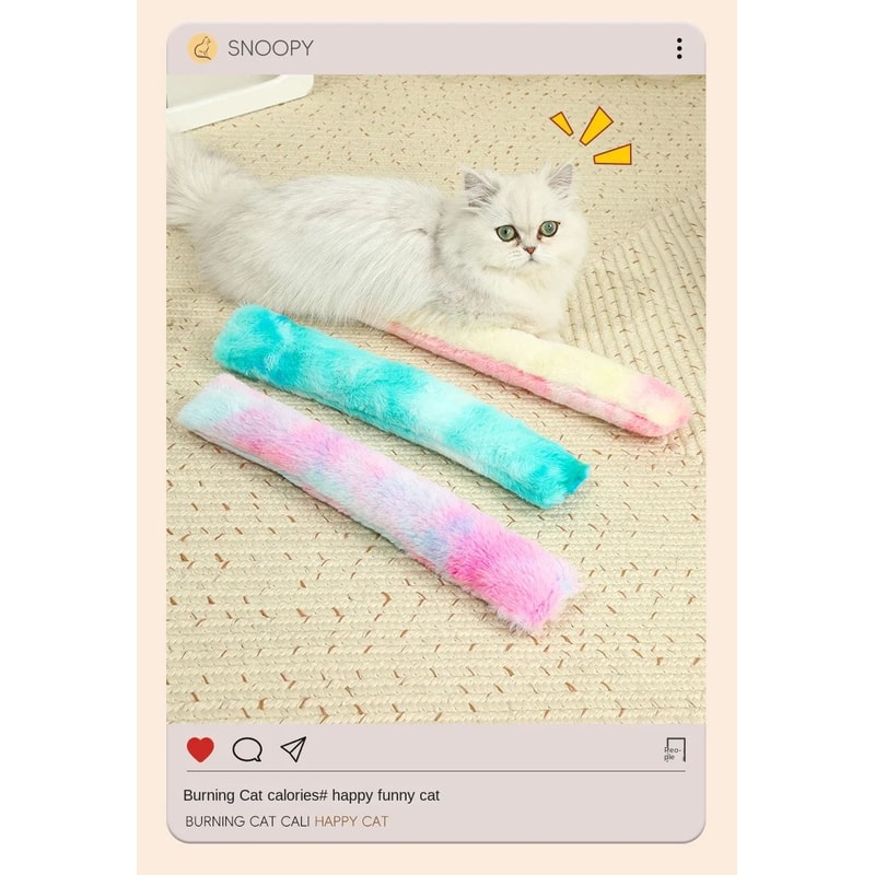 Plush Catnip Kick Stick Interactive Cat Toy 6