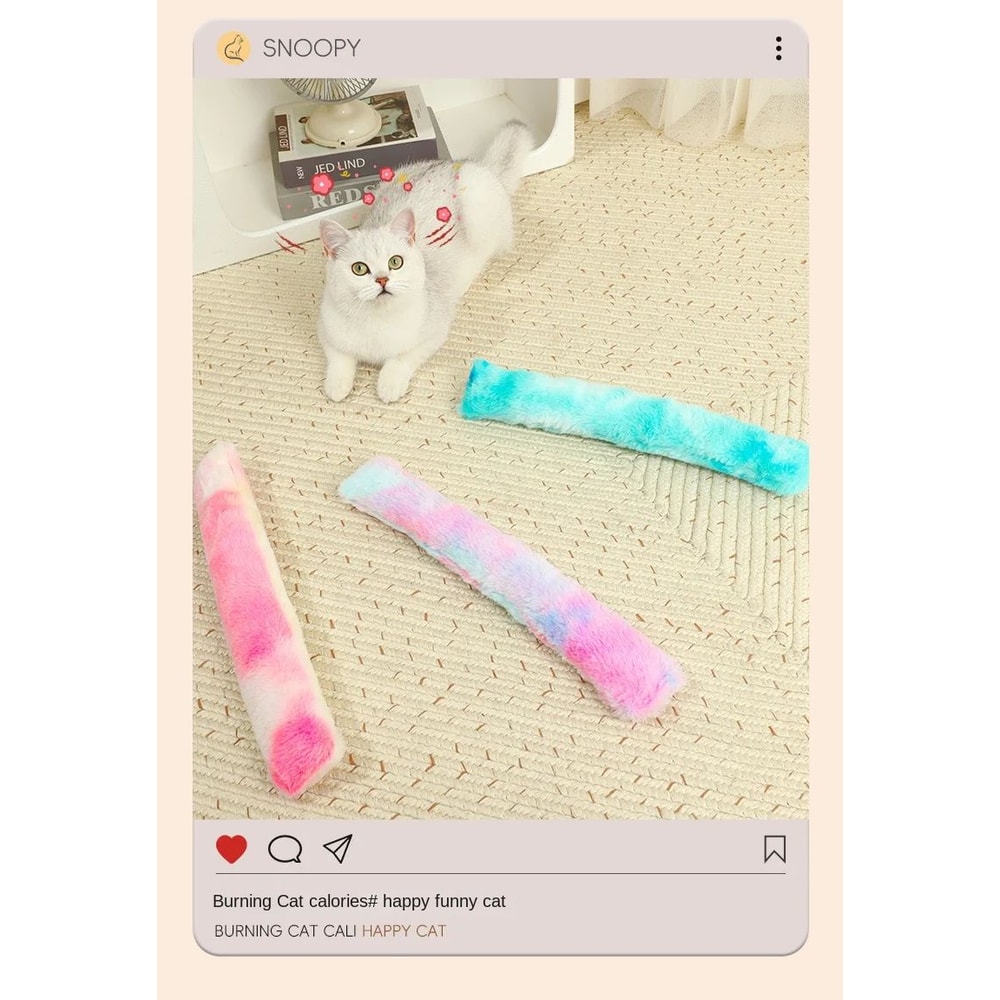 Plush Catnip Kick Stick Interactive Cat Toy 7