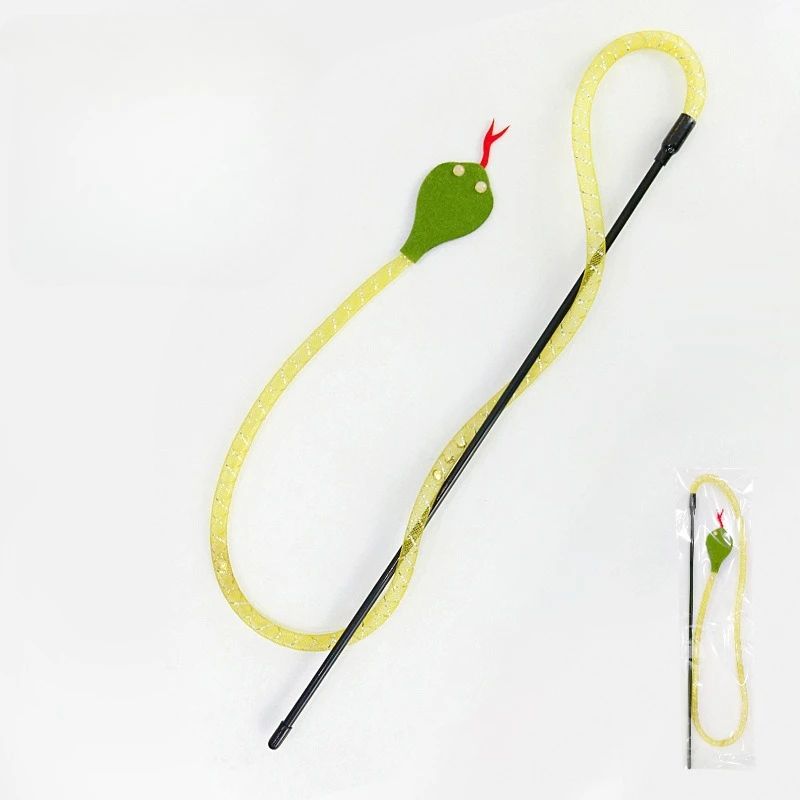 Interactive Snake Teaser Wand Cat Toy With Bell 4