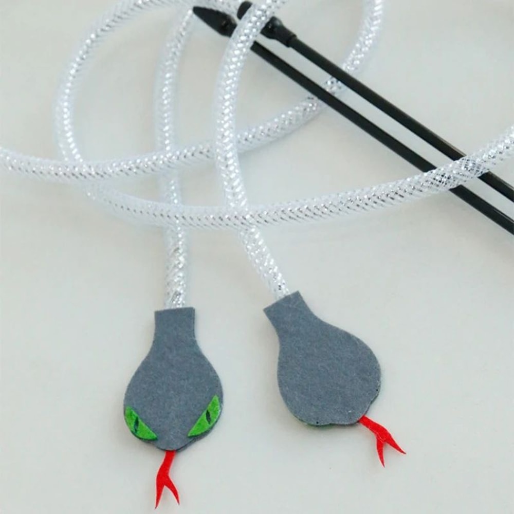 Interactive Snake Teaser Wand Cat Toy With Bell 5