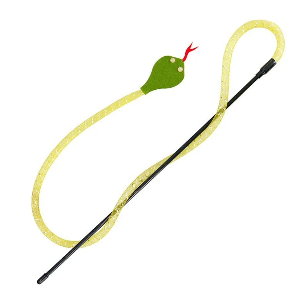 Interactive Snake Teaser Wand Cat Toy With Bell 6