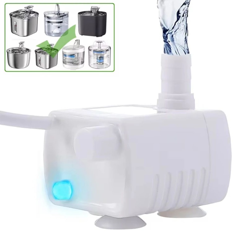 USB LED Pet Water Fountain Replacement Pump 3