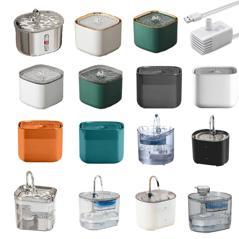 USB LED Pet Water Fountain Replacement Pump 7