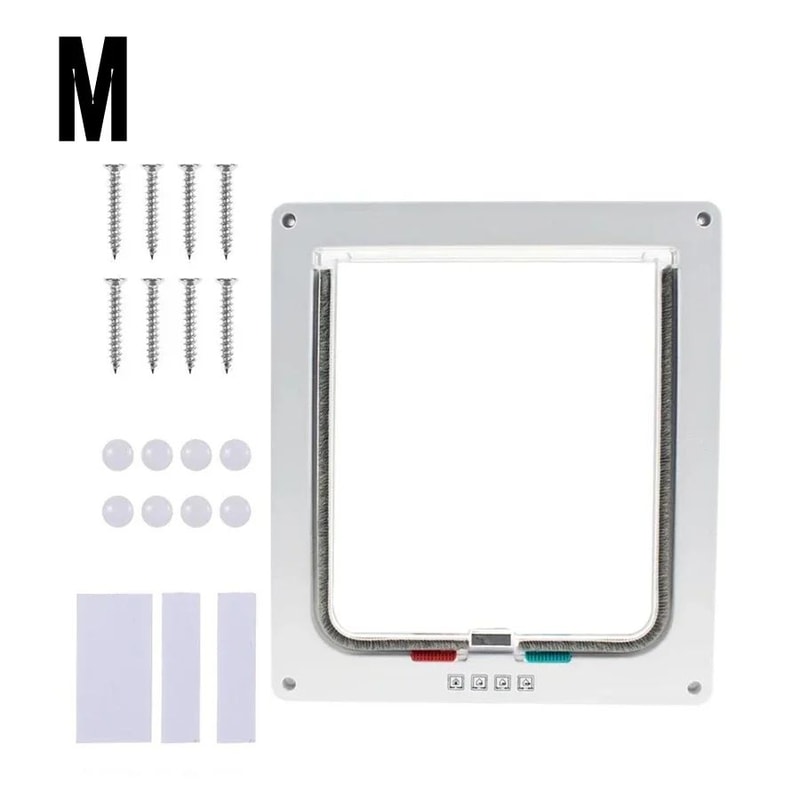Weatherproof 4 Way Locking Cat Door 10