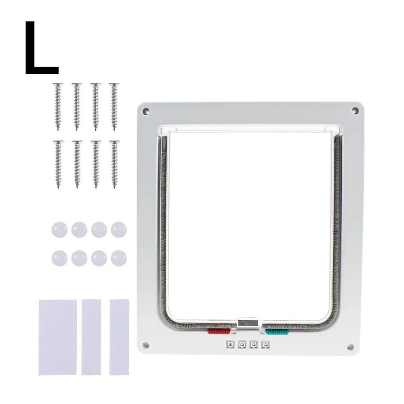 Weatherproof 4 Way Locking Cat Door 11