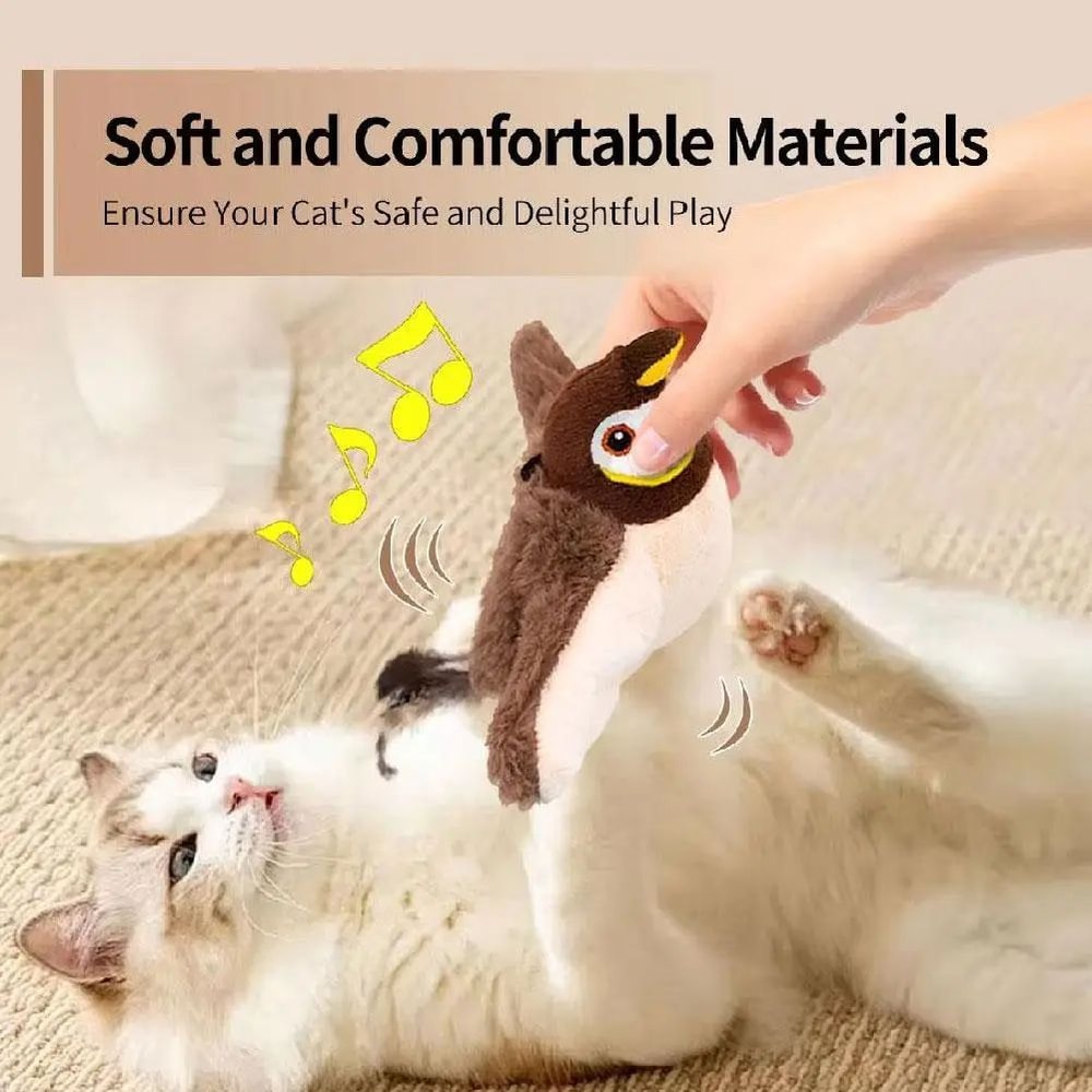 Interactive Flapping Bird Cat Toy With Catnip 1