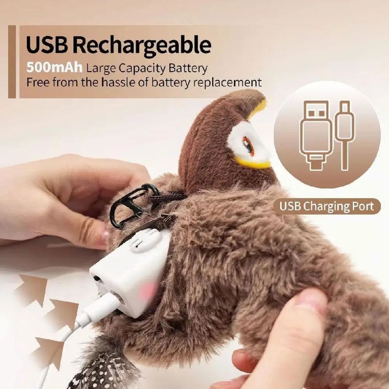 Interactive Flapping Bird Cat Toy With Catnip 3