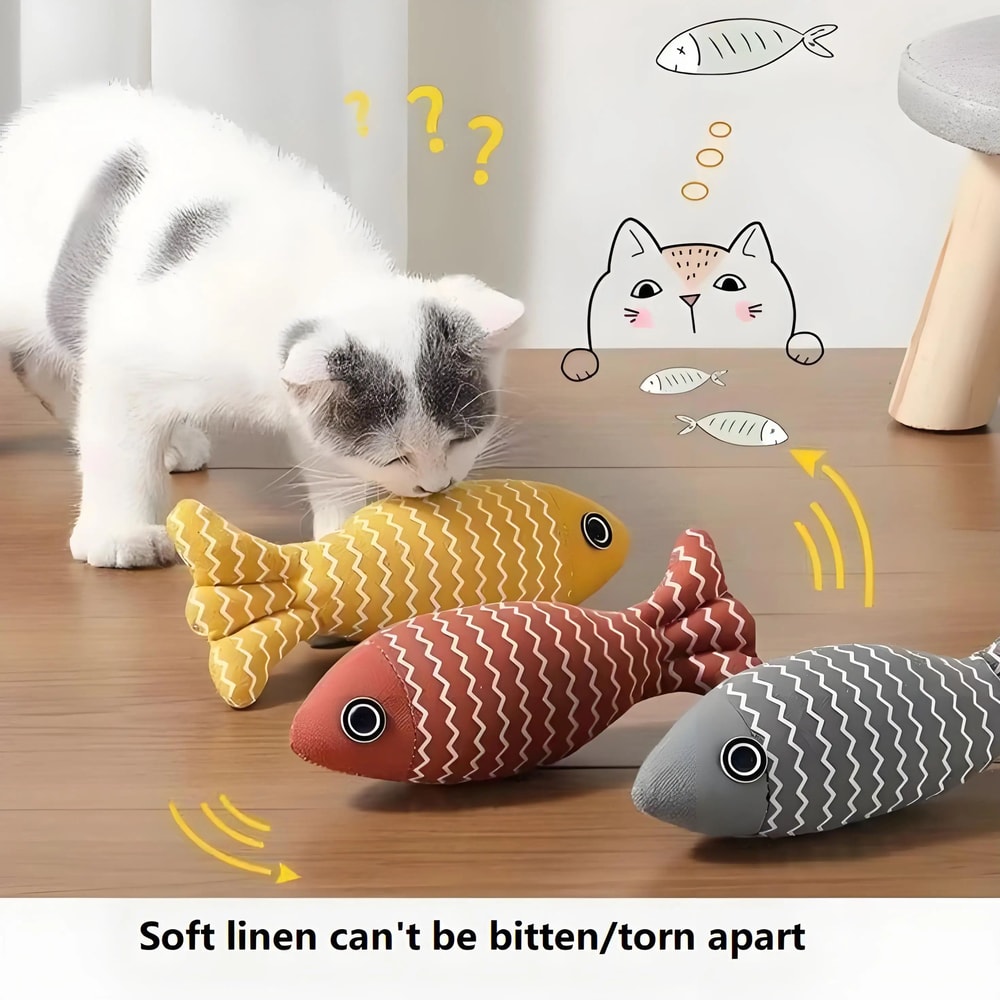 3PCS Fish Catnip Interactive Kicker Toy Set 1