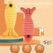 3PCS Fish Catnip Interactive Kicker Toy Set 5