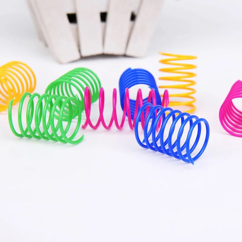 Colorful Spiral Spring Interactive Cat Toy 5