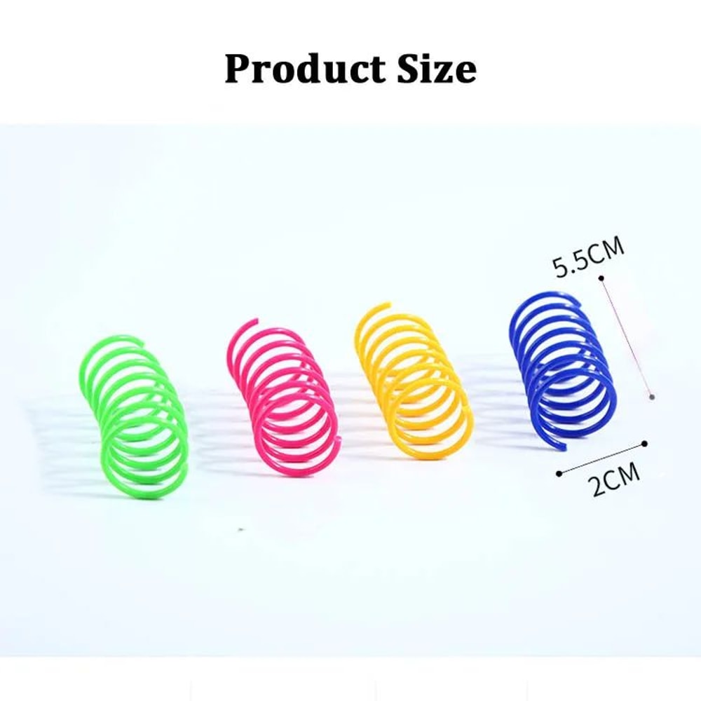 Colorful Spiral Spring Interactive Cat Toy 6