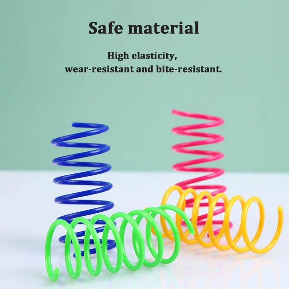 Colorful Spiral Spring Interactive Cat Toy 7