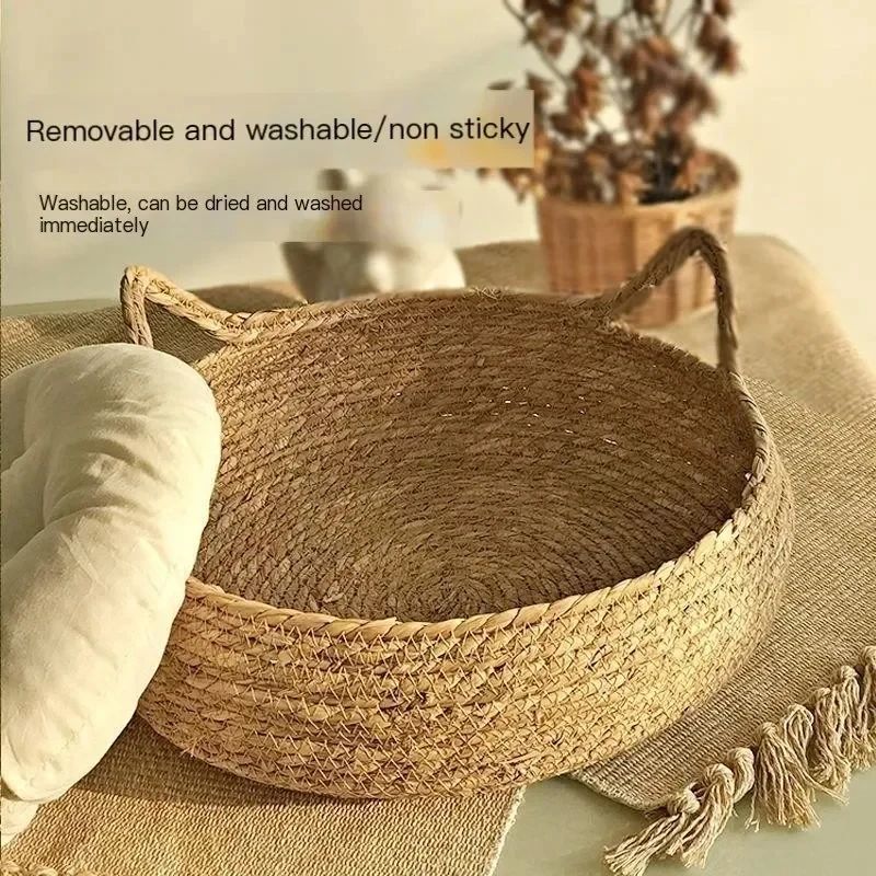 Hand Woven Rattan Cat Nest Bed 3