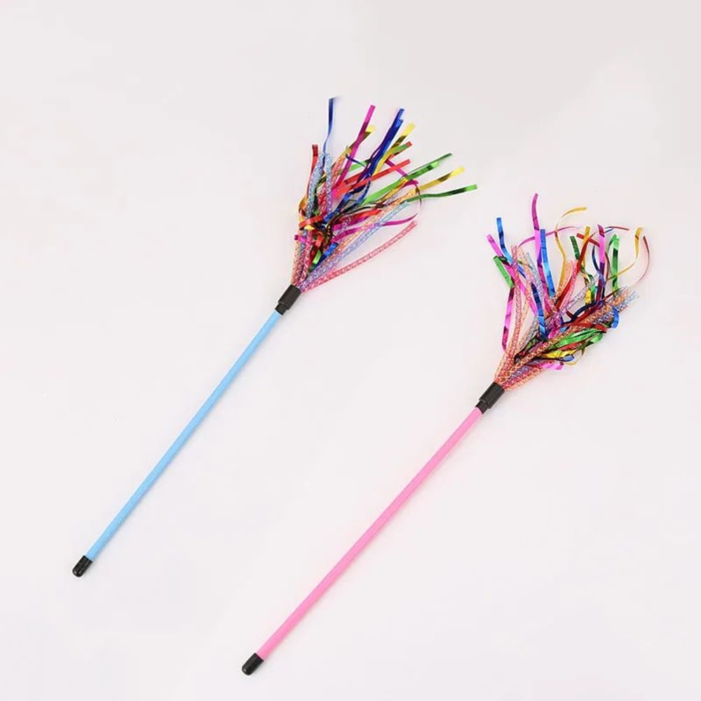 Colorful Soft Tube Cat Teaser Wand Toy 6