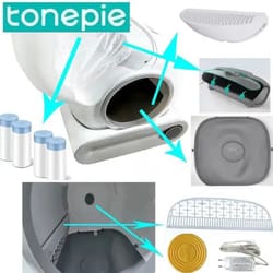 tonepie automatic cat litter box replacement accessories