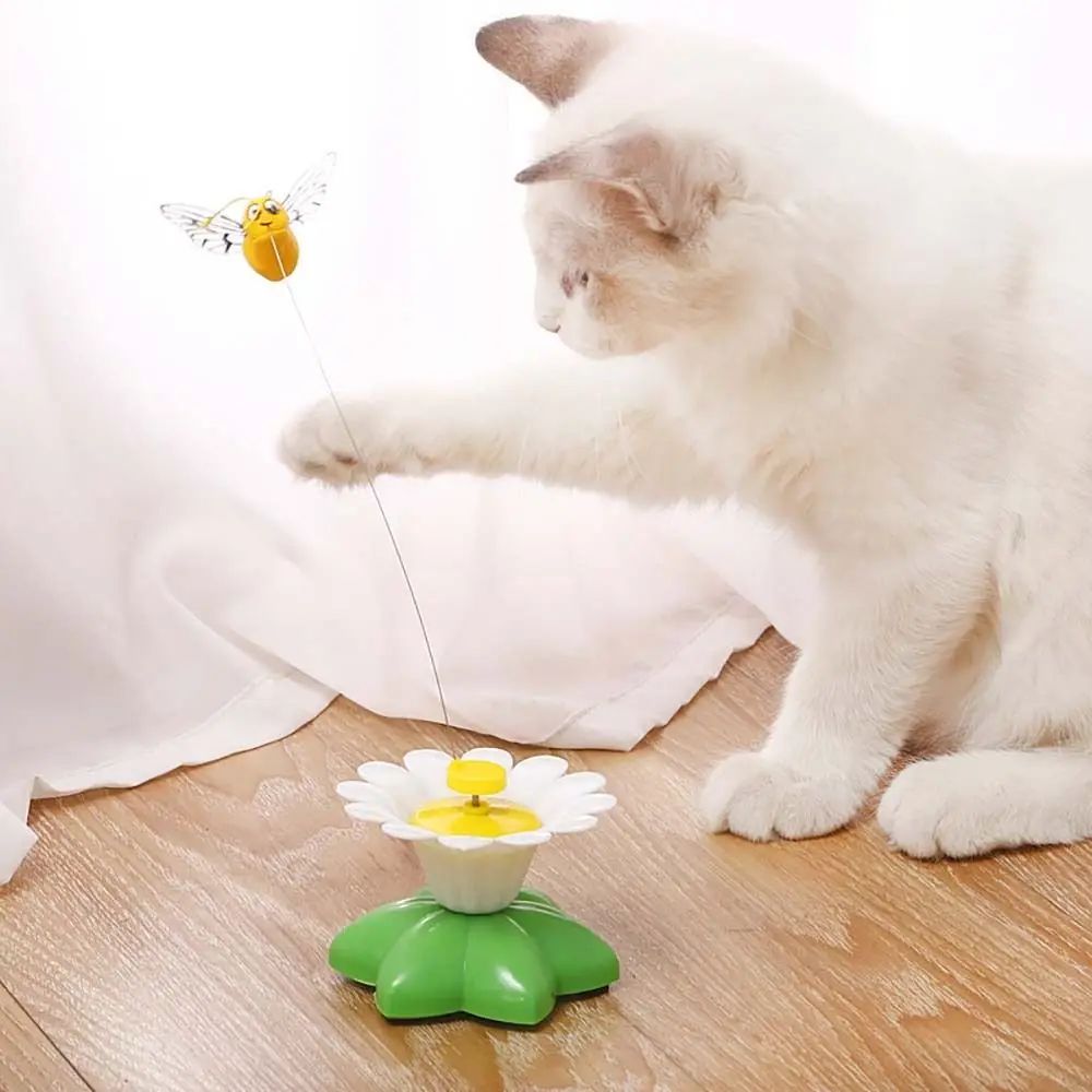 Automatic Rotating Butterfly Bird Interactive Cat Toy 9