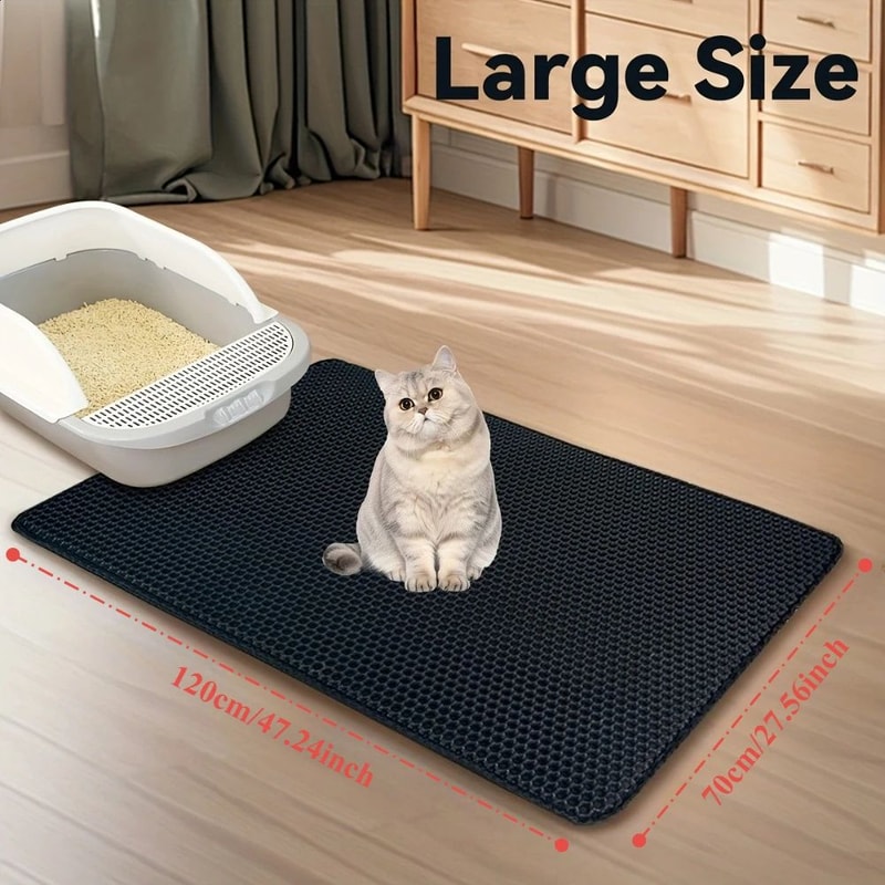 Waterproof Double Layer Cat Litter Box Trapping Mat 0