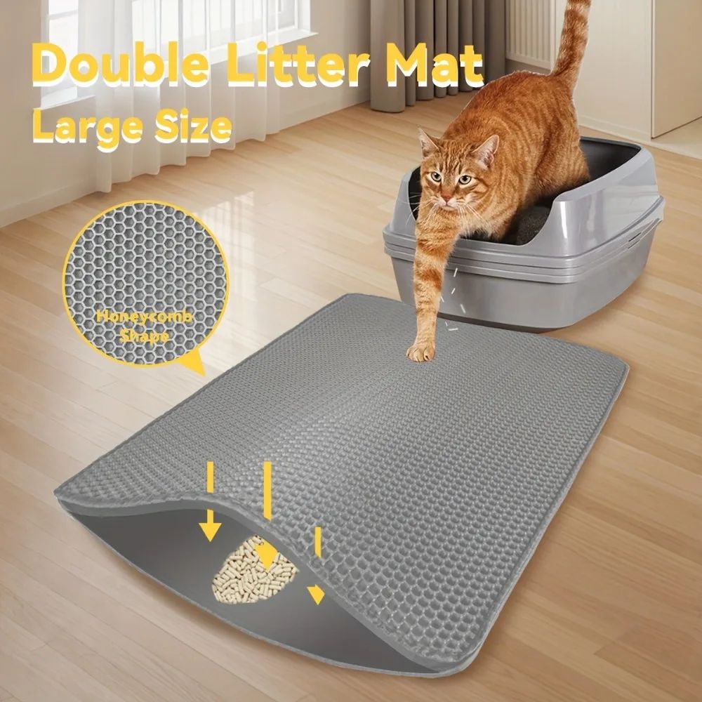 Waterproof Double Layer Cat Litter Box Trapping Mat 1