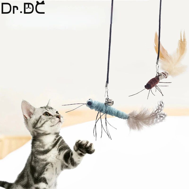 Dragonfly Feather Interactive Cat Wand Toy 1