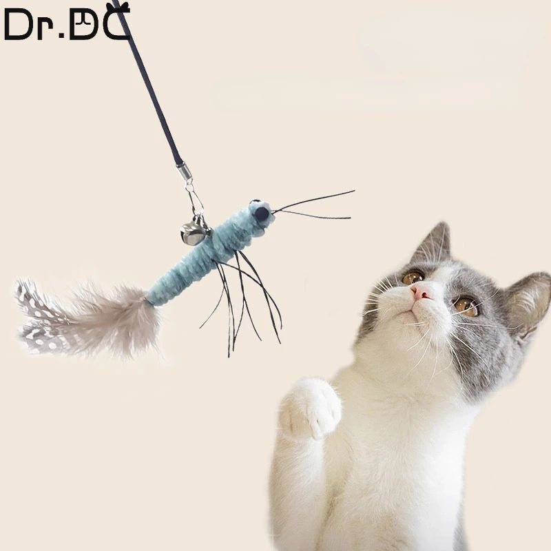 Dragonfly Feather Interactive Cat Wand Toy 3