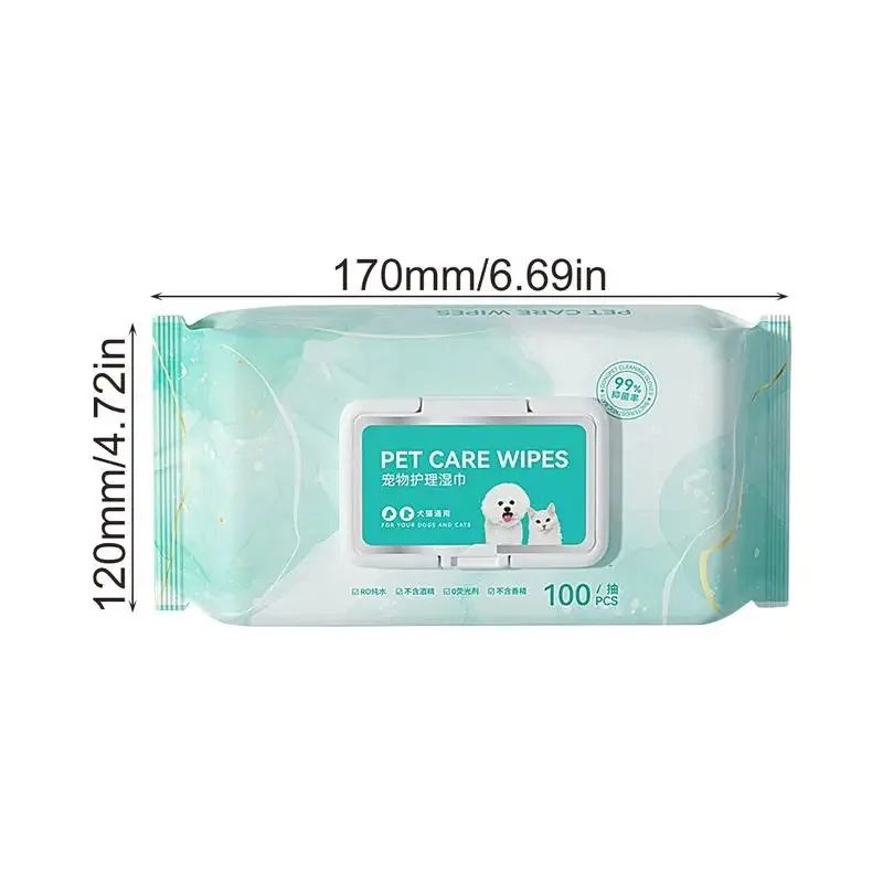 100 Sheets Gentle Pet Cleaning Wipes 5
