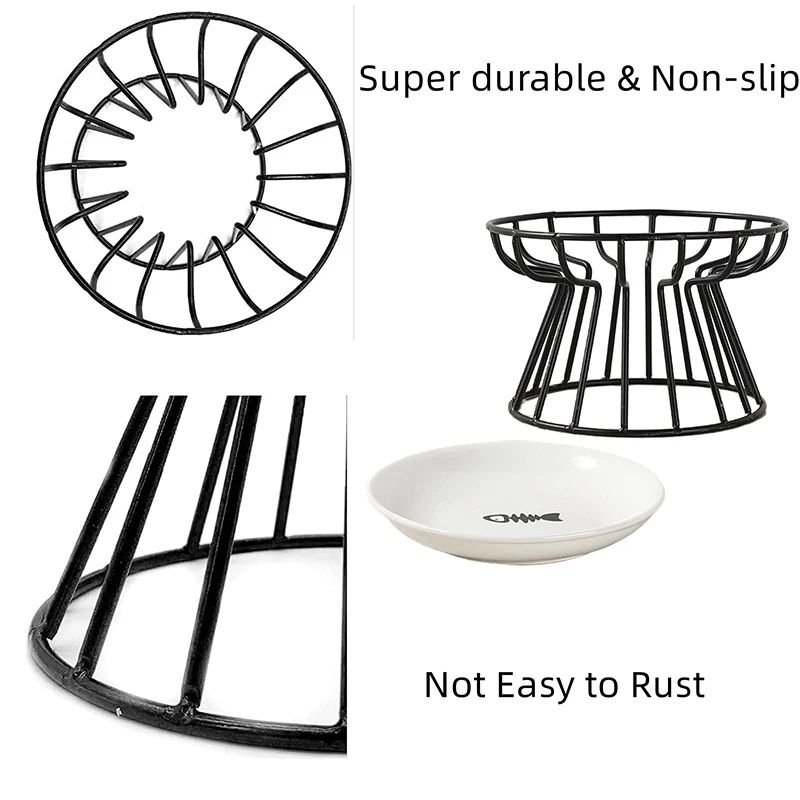 Elevated Ceramic Pet Feeding Bowl Set 2