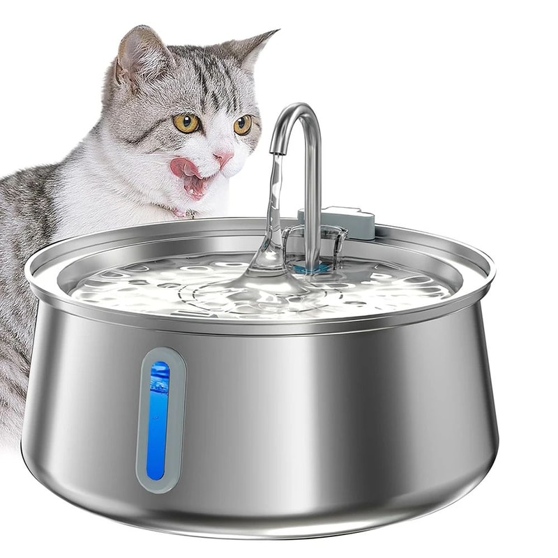 4L Stainless Steel Automatic Cat Water Fountain With Multi Layer Filtration 0