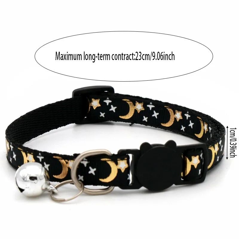 Colorful Paw Print Pet Collar With Bell 8