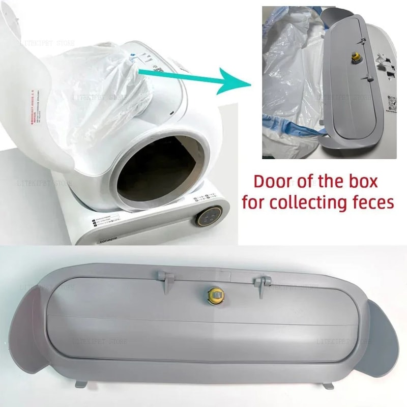 Automatic Cat Litter Box Waste Bin Accessories Set 3
