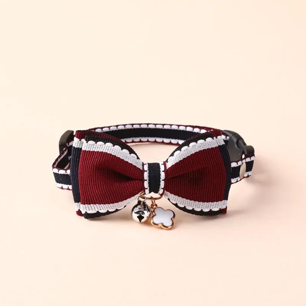Cute Bow Pet Collar With Bell For Cats And Dogs 5