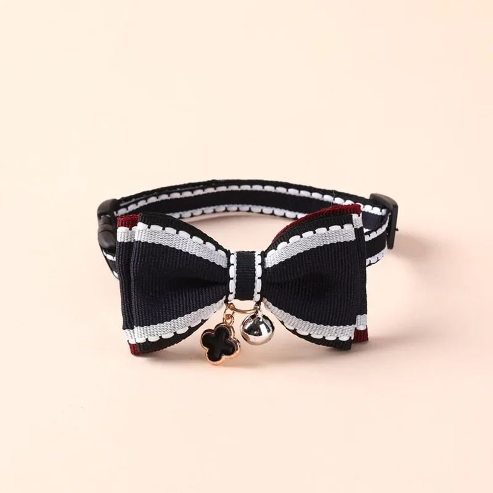 Cute Bow Pet Collar With Bell For Cats And Dogs 6
