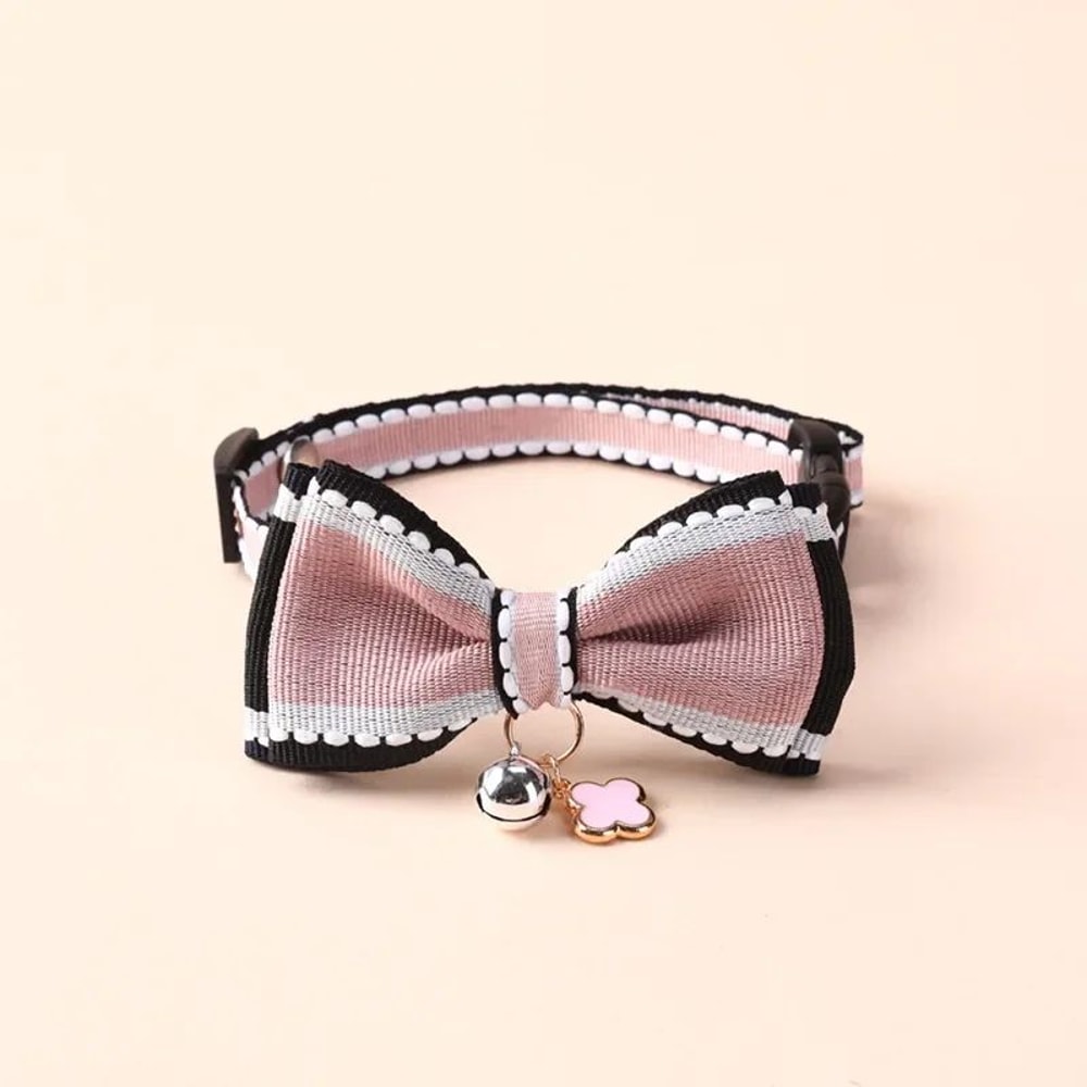 Cute Bow Pet Collar With Bell For Cats And Dogs 7