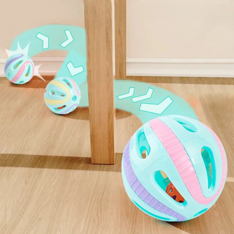 Colorful Bell Ball Interactive Cat Toy Set 4