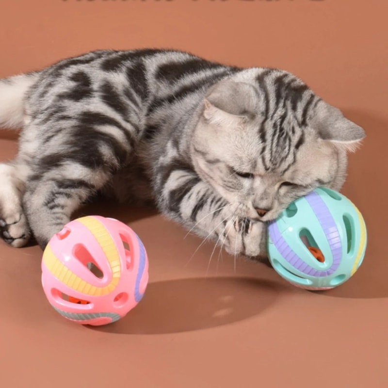 Colorful Bell Ball Interactive Cat Toy Set 7