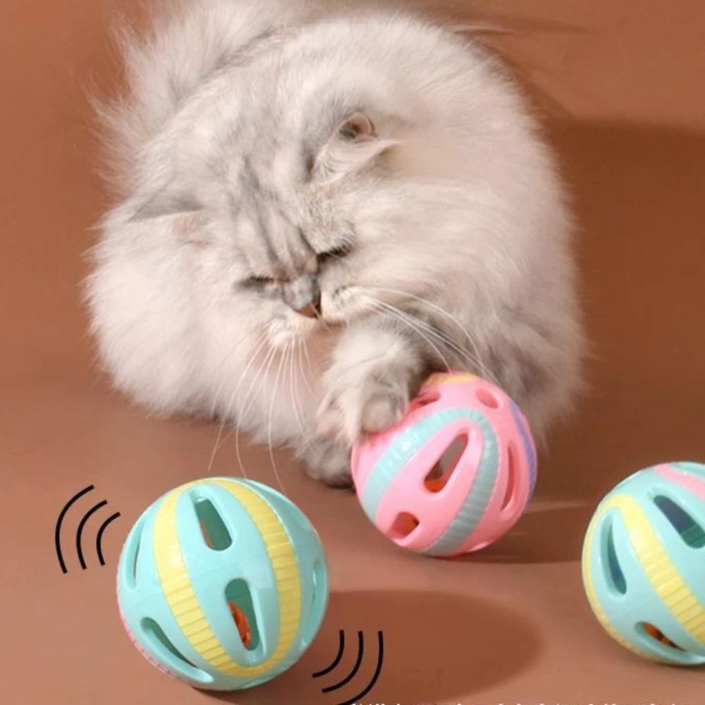 Colorful Bell Ball Interactive Cat Toy Set 8