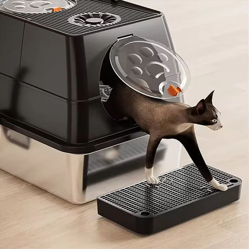 Waterproof Cat Litter Box Step Ramp With Filter 3