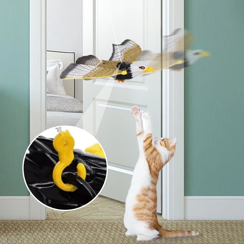 Interactive Hanging Bird Cat Toy With Scratch Rope 6