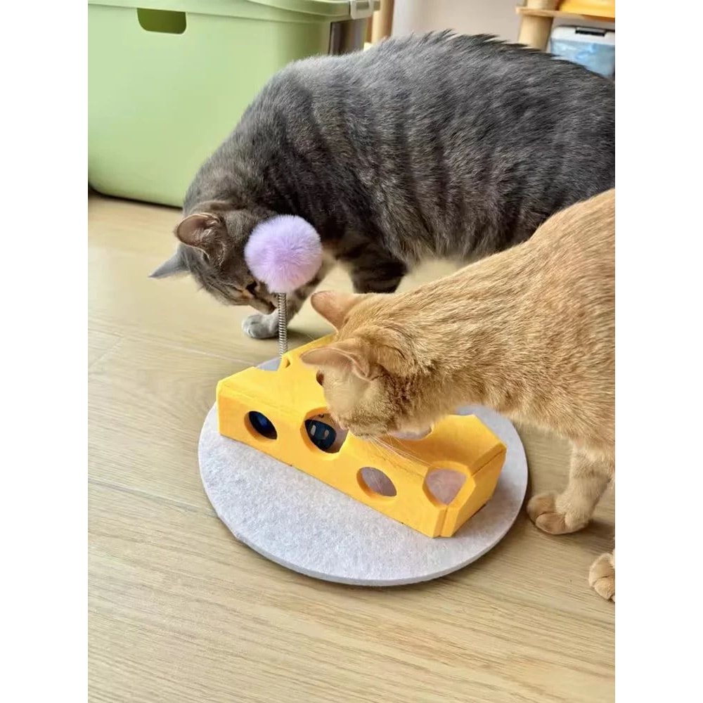Interactive Felt Cat Puzzle Box For Mental Stimulation 6