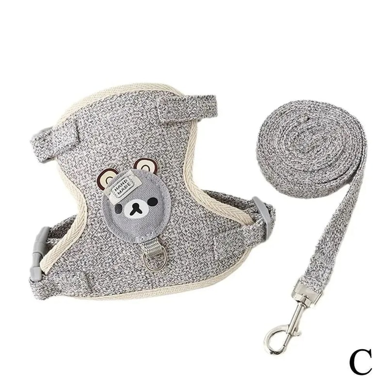 Adjustable Kitten Harness And Collar Set For Small Pets 6
