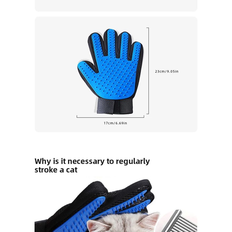 Pet Grooming Hair Remover Gloves For Cats And Dogs 8
