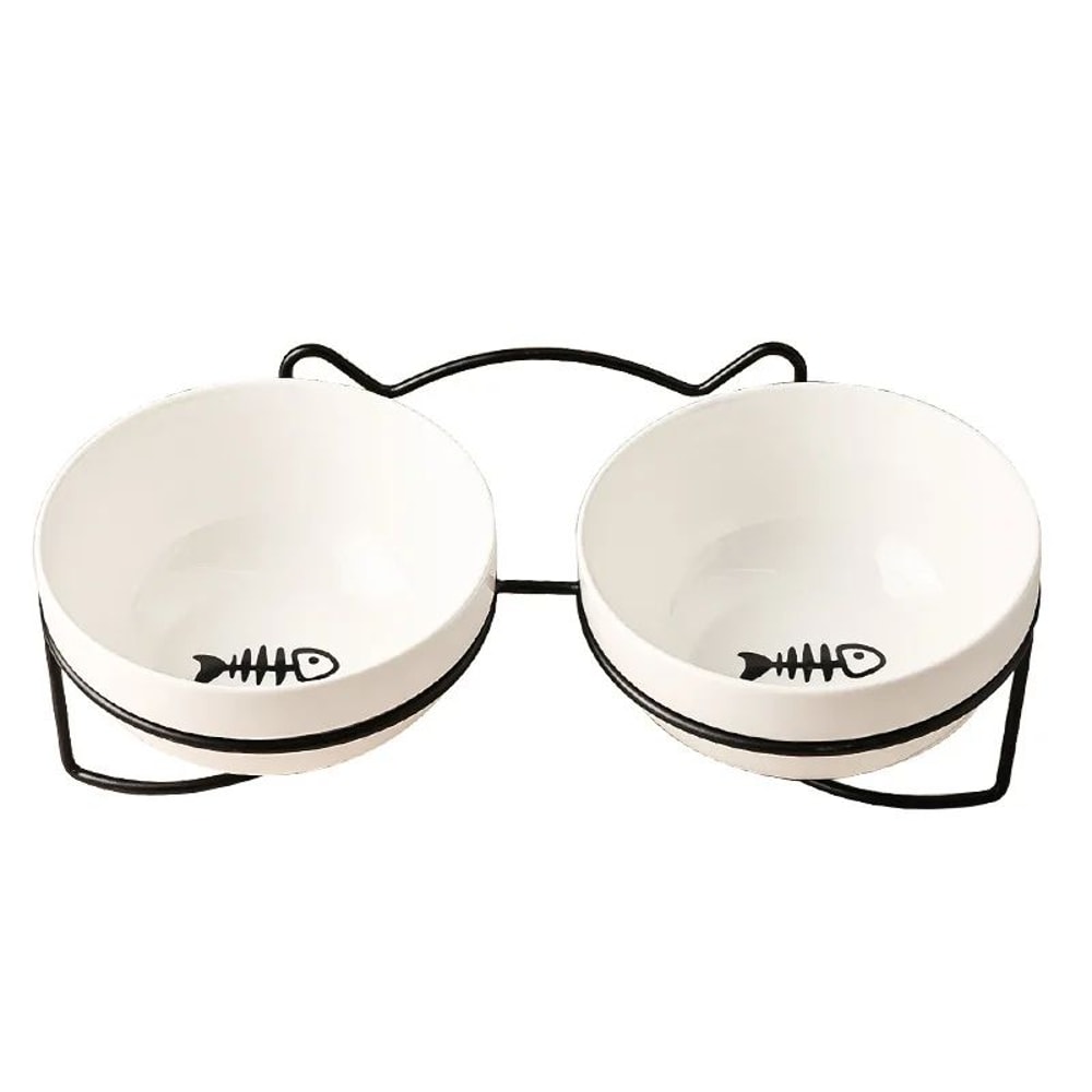 500ML Raised Ceramic Pet Food And Water Bowl 16