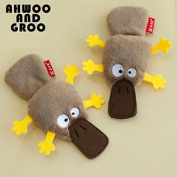 catnip platypus toy with crinkle paper and bell