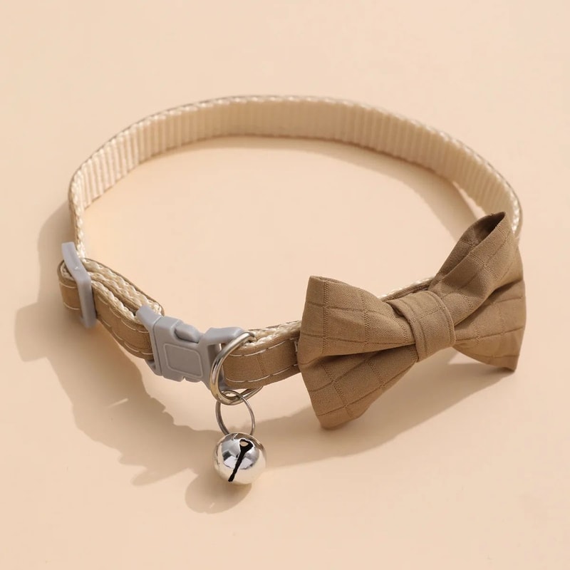 Bow Tie Adjustable Bell Collar For Cats And Small Dogs 5